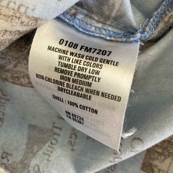 Columbia | River Lodge Fishing Print Shirt M - Picture 8 of 8